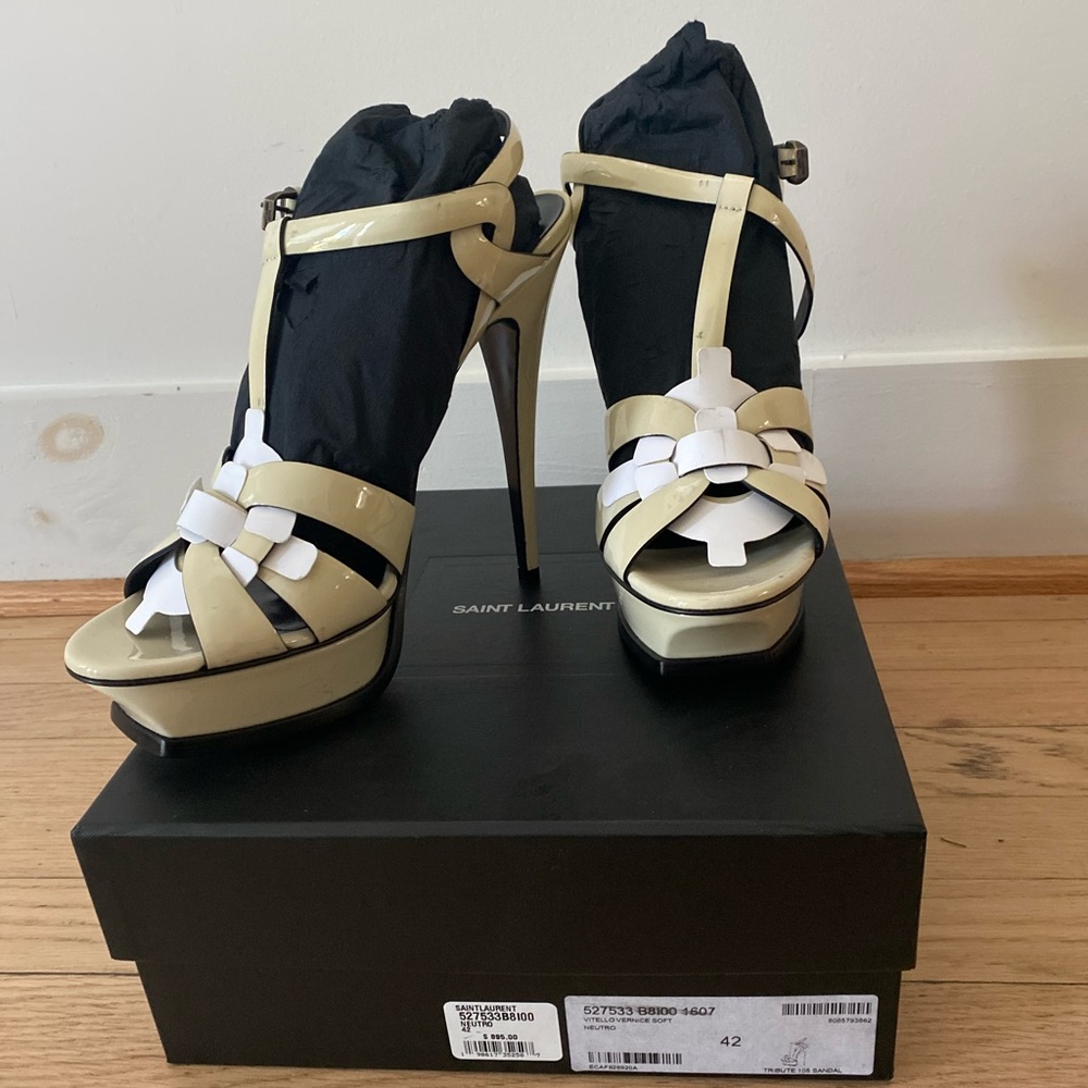 Saint Laurent Neutro Trubute 105 sandal (Never Worn)